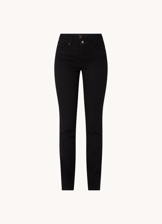 MAC Jeans Dream mid waist skinny jeans met stretch - voorkant 2 zwart