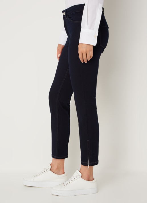 MAC Jeans Dream mid waist slim fit cropped jeans met ritsdetail - detail 5 donkerblauw