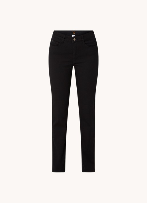 MAC Jeans Dream mid waist slim fit jeans met stretch  - voorkant 2 zwart