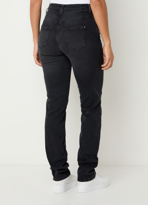 MAC Jeans Dream mid waist slim fit jeans met stretch  - achterkant 5 antraciet