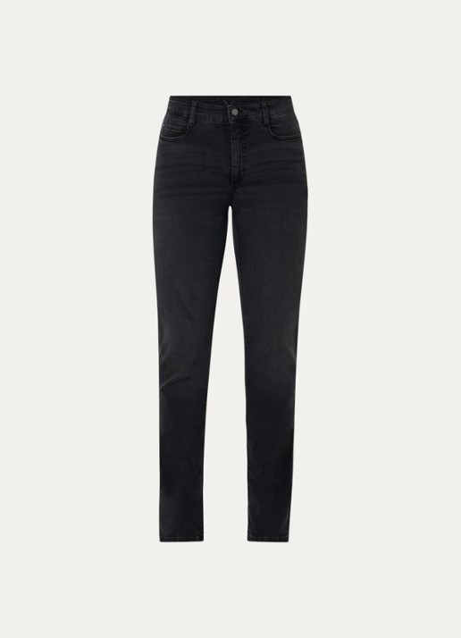 MAC Jeans Dream mid waist slim fit jeans met stretch  - voorkant antraciet