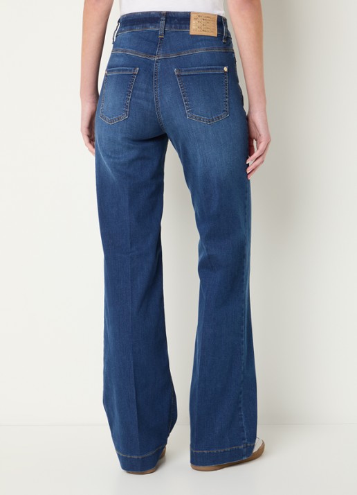 MAC Jeans Dream mid waist wide fit jeans met steekzakken - achterkant 5 indigo