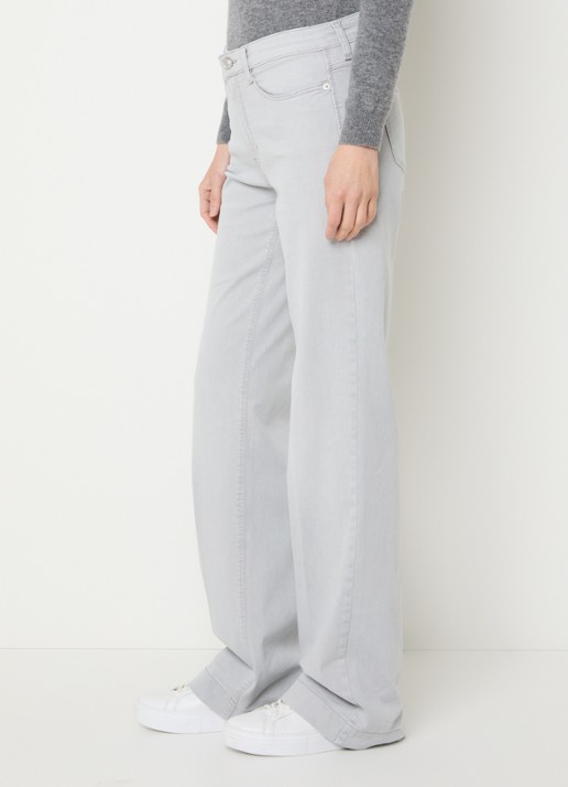 MAC Jeans Dream Wide high waist wide leg jeans met stretch - detail 5 grijs