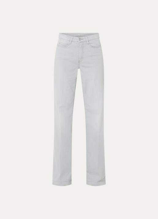 MAC Jeans Dream Wide high waist wide leg jeans met stretch - voorkant grijs
