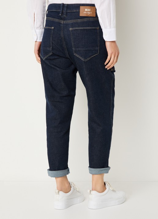 MAC Jeans Iowa high waist wide leg jeans met donkere wassing - achterkant 3 indigo
