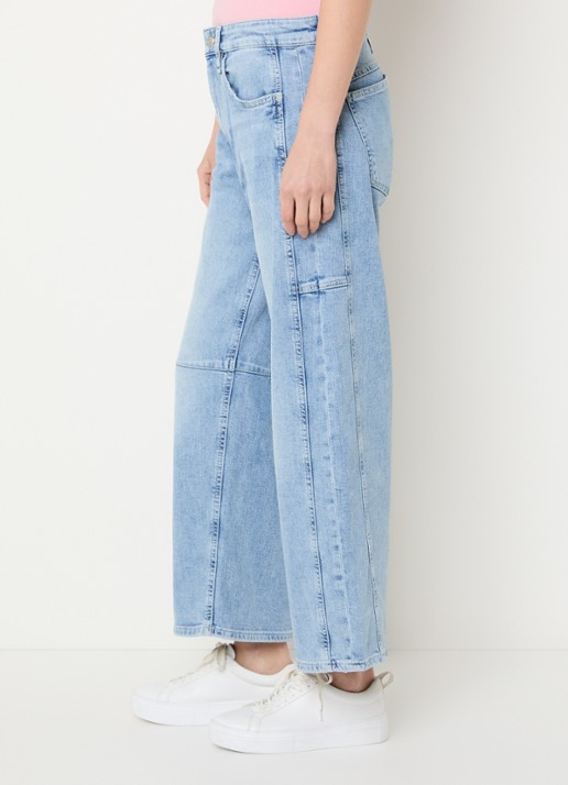 MAC Jeans Ohio high waist balloon fit jeans met lichte wassing - detail 3 indigo