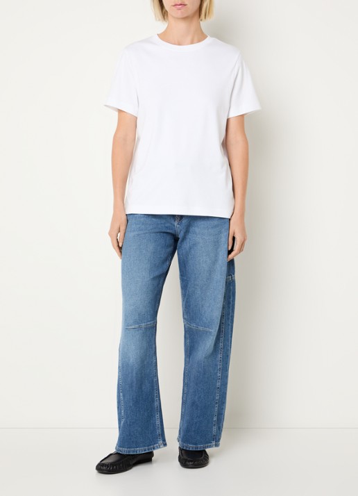 MAC Jeans Ohio high waist balloon fit jeans met lichte wassing - voorkant 2 donkerblauw