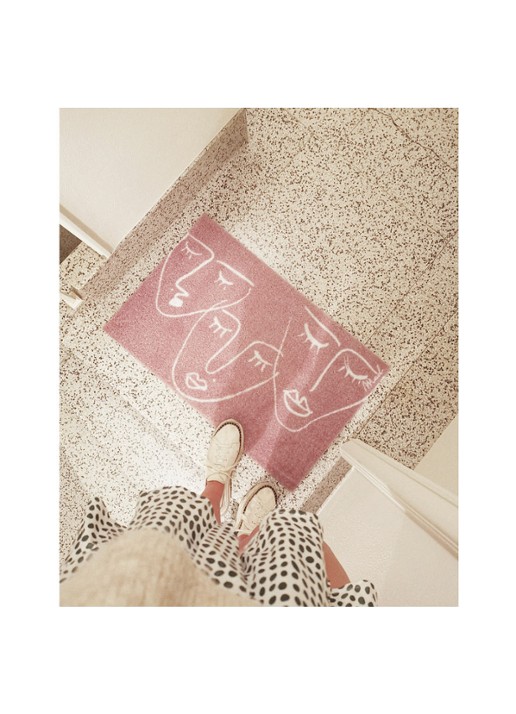 Mad About Mats Alysa deurmat 50 x 75 cm - voorkant 2 roze