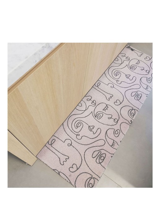 Mad About Mats Astrid deurmat 50 x 150 cm - voorkant 2 roze
