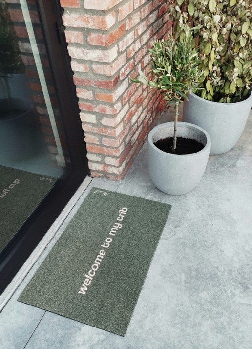 Mad About Mats Dallas universele mat 50 x 75 cm - voorkant 2 bronsgroen