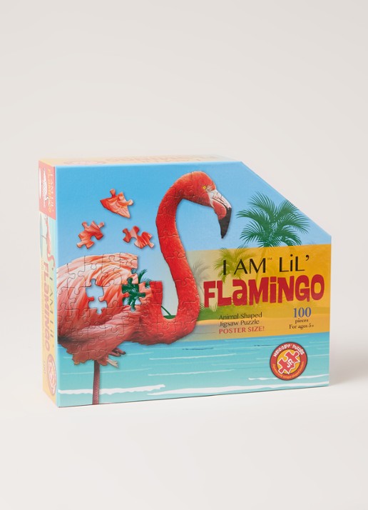 Madd Capp Flamingo legpuzzel 100 stukjes - voorkant 2 roze