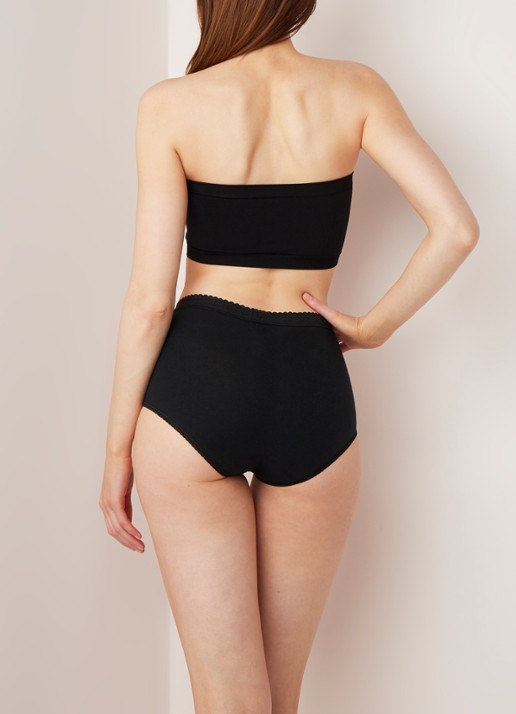 MAGIC Bodyfashion Bandeau push-up bh met voorgevormde cups - achterkant 3 zwart