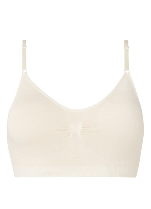 MAGIC Bodyfashion Comfort bralette met spaghetti bandjes - voorkant 3 beige