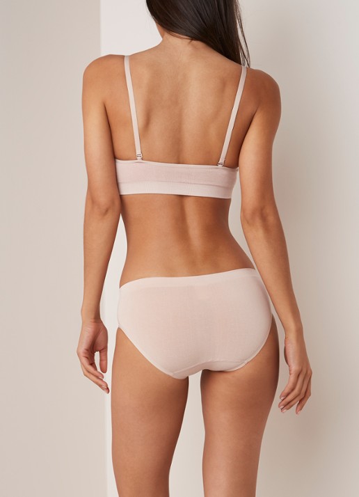 MAGIC Bodyfashion Comfort bralette met spaghetti bandjes - achterkant oudroze