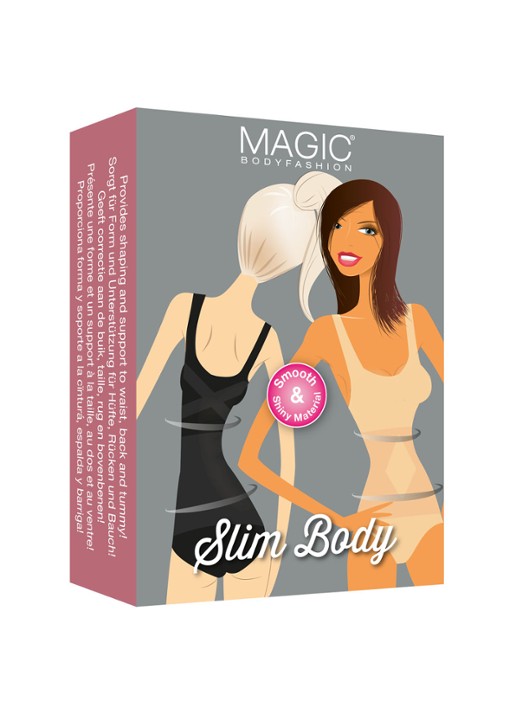 MAGIC Bodyfashion Corrigerende slimbody - voorkant 3 zwart