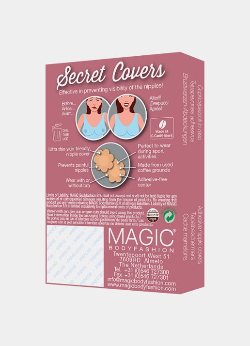 MAGIC Bodyfashion Secret Covers tepelplakkers in 7-pack - detail 4 donkerbruin