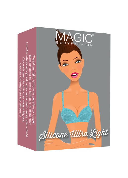 MAGIC Bodyfashion Silicone Ultra Light zachte siliconen push-up pads - voorkant 2 beige