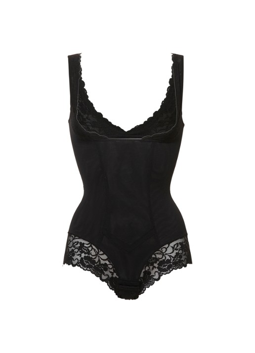 MAGIC Bodyfashion Super Control corrigerende body - voorkant 2 zwart