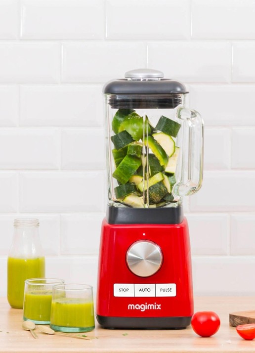 Magimix Power blender 1,8 liter - detail steenrood