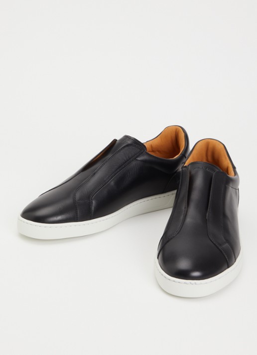 Magnanni Canelo Slip sneaker van kalfsleer - detail 2 zwart