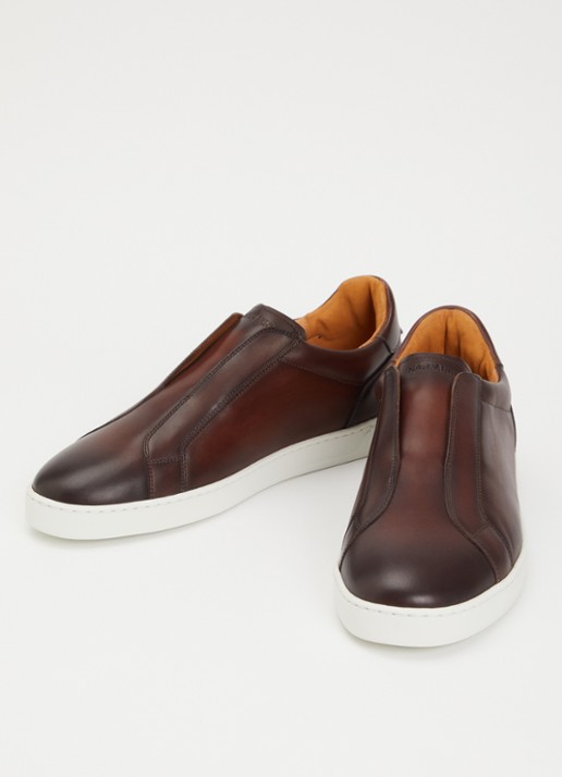Magnanni Canelo Slip sneaker van kalfsleer - detail 2 bruin
