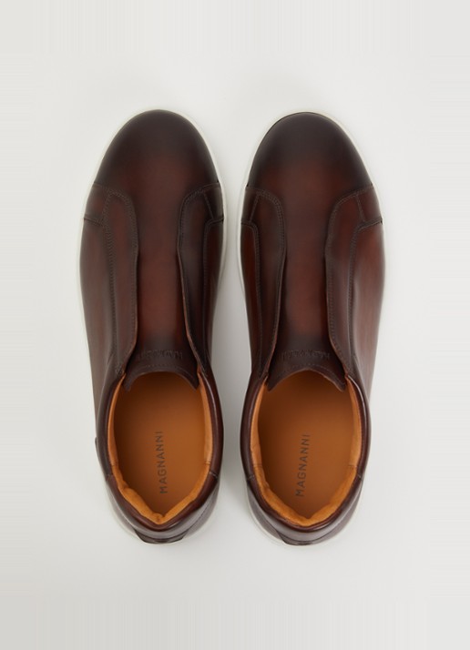 Magnanni Canelo Slip sneaker van kalfsleer - detail 3 bruin