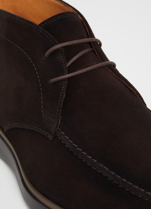 Magnanni Casual veterschoen van suède - detail 5 donkerbruin