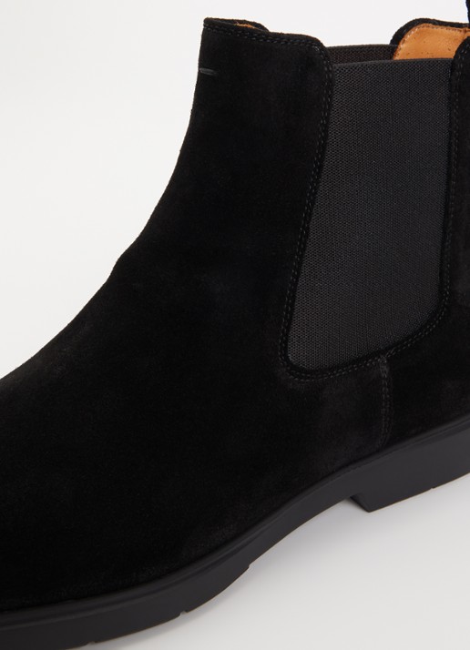 Magnanni Chelsea boot van suède - detail 3 zwart