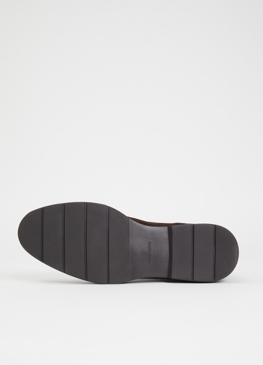 Magnanni Chelsea boot van suède - detail 3 chocoladebruin