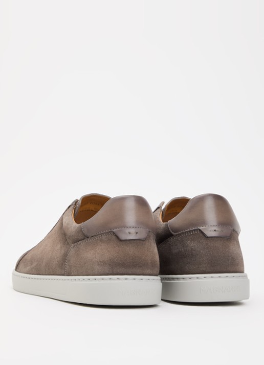 Magnanni Cosmo Slip sneaker van suède - achterkant 2 donkergrijs