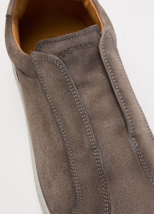 Magnanni Cosmo Slip sneaker van suède - detail 6 donkergrijs