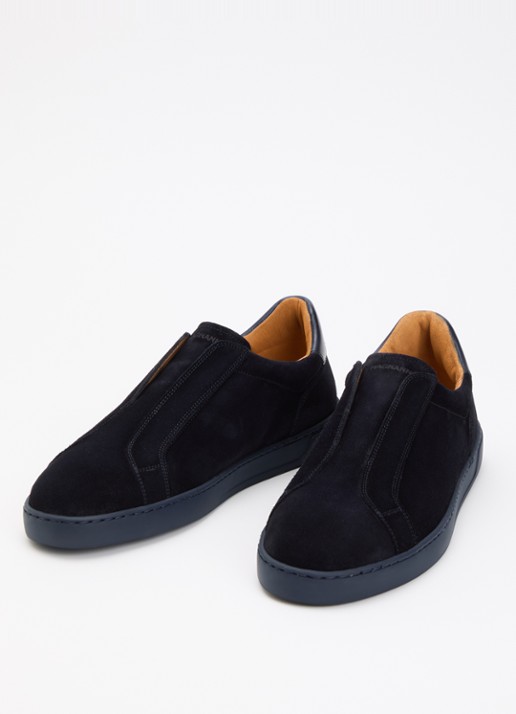 Magnanni Costa Slip II sneaker van suède - detail 3 donkerblauw