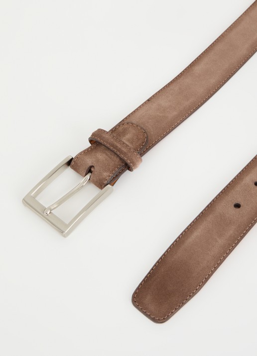 Magnanni Crostidifu Schore riem van suède  - detail lichtbruin