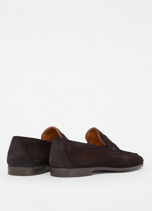 Magnanni Diezma loafer van suède - detail 3 donkerbruin