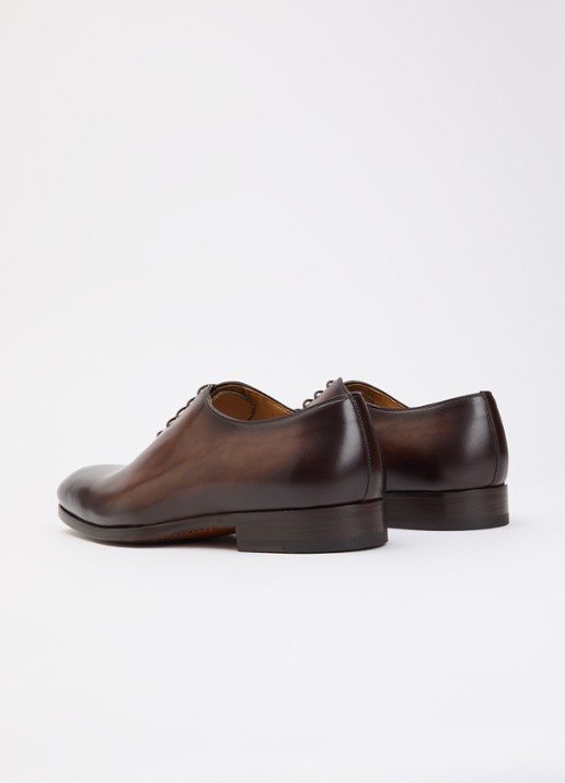 Magnanni Fleur II veterschoen van leer - achterkant donkerbruin