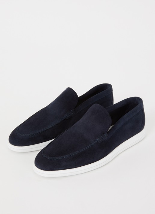 Magnanni Loafer van suède  - detail 4 donkerblauw