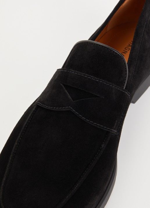 Magnanni Loafer van suède - detail 5 zwart