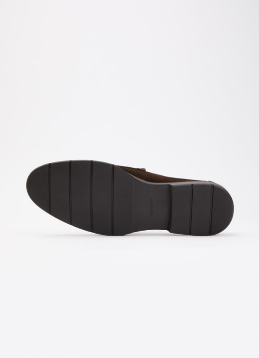Magnanni Loafer van suède - detail 3 donkerbruin
