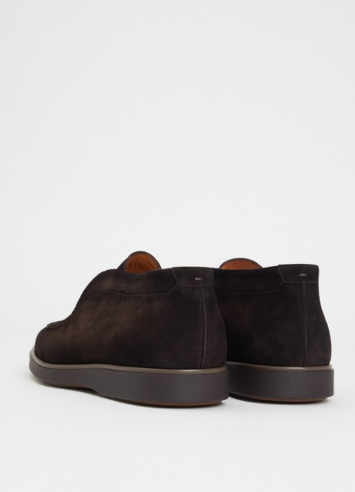 Magnanni Loafer van suède - achterkant 2 donkerbruin