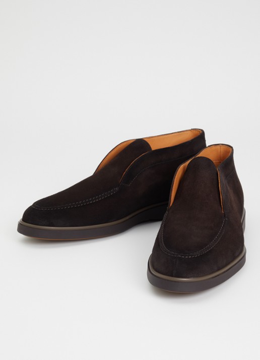 Magnanni Loafer van suède - detail 3 donkerbruin