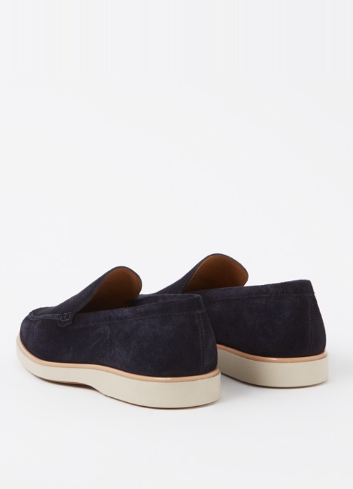 Magnanni Loafer van suède  - detail 4 donkerblauw