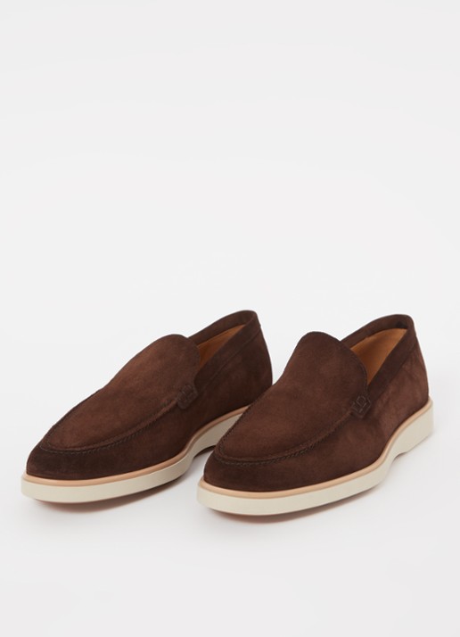 Magnanni Lourenco loafer van suède - detail 3 donkerbruin