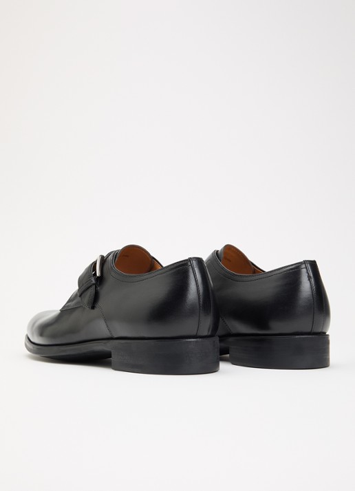 Magnanni Madras gespschoen van leer - achterkant zwart