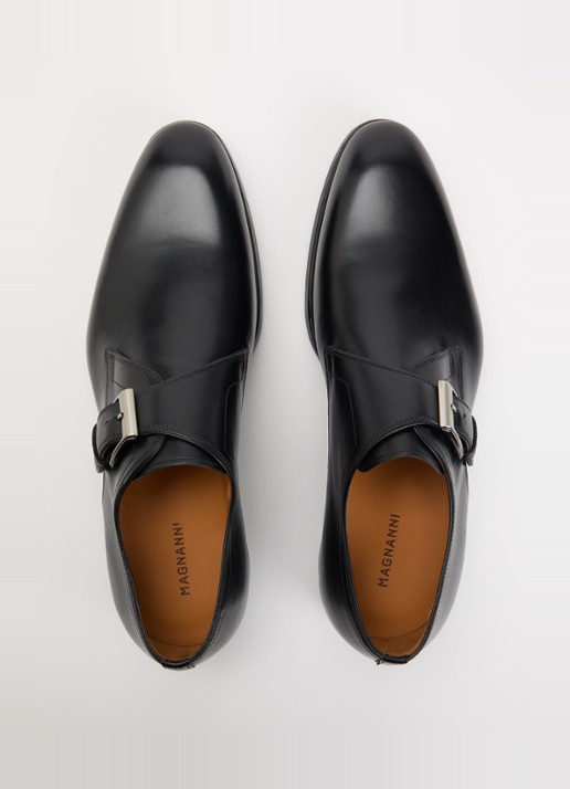 Magnanni Madras gespschoen van leer - detail 4 zwart