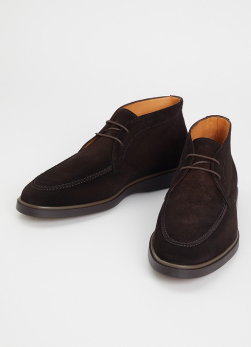 Magnanni Veterschoen van suède - detail 2 donkerbruin