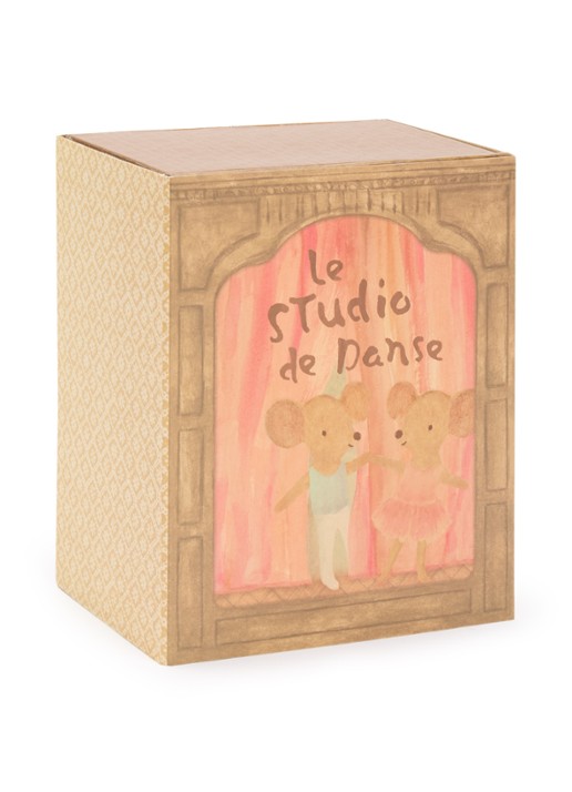Maileg Ballet muis in dansstudio  - detail 3 naturel