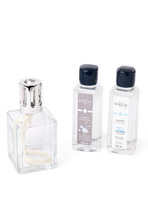 Maison Berger Essentielle Carrée geurbrander met navullingen 2 x 250 ml in giftset