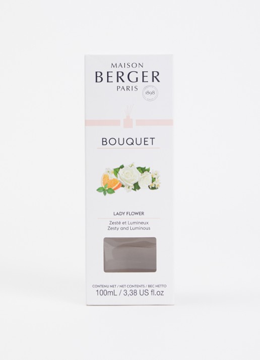 Maison Berger Lady Flower geurstokjes 100 ml - voorkant 2 transparant