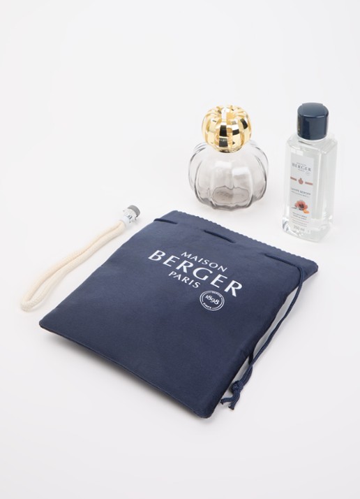 Maison Berger Lampe Berger Corali Grise cadeauset met Velours d'Orient navulling 250 ml  - voorkant 2 grijs