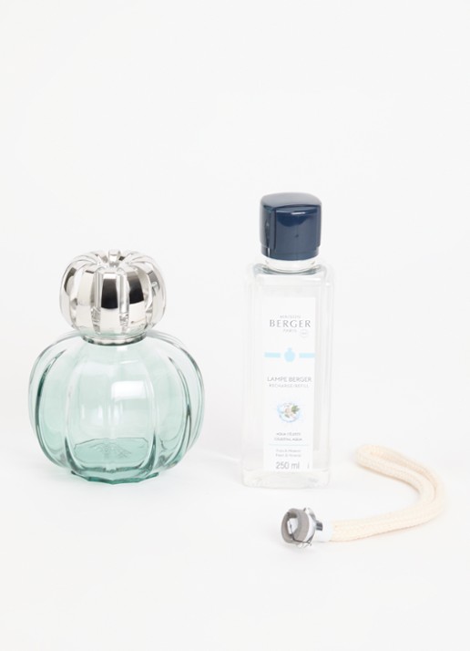 Maison Berger Lampe Berger Corali Verte cadeauset met Aqua Céleste navulling 250 ml - detail groen